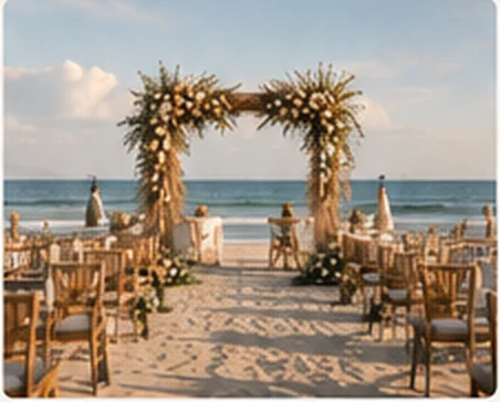 Cerimônia de casamento na praia